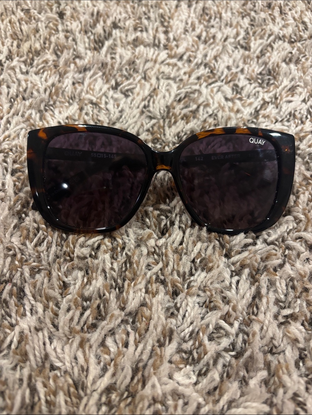 Quay Australia Ever After tortoise shell Sunglasses with Dark Lenses
